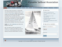 Tablet Screenshot of corvettesailboatassociation.com